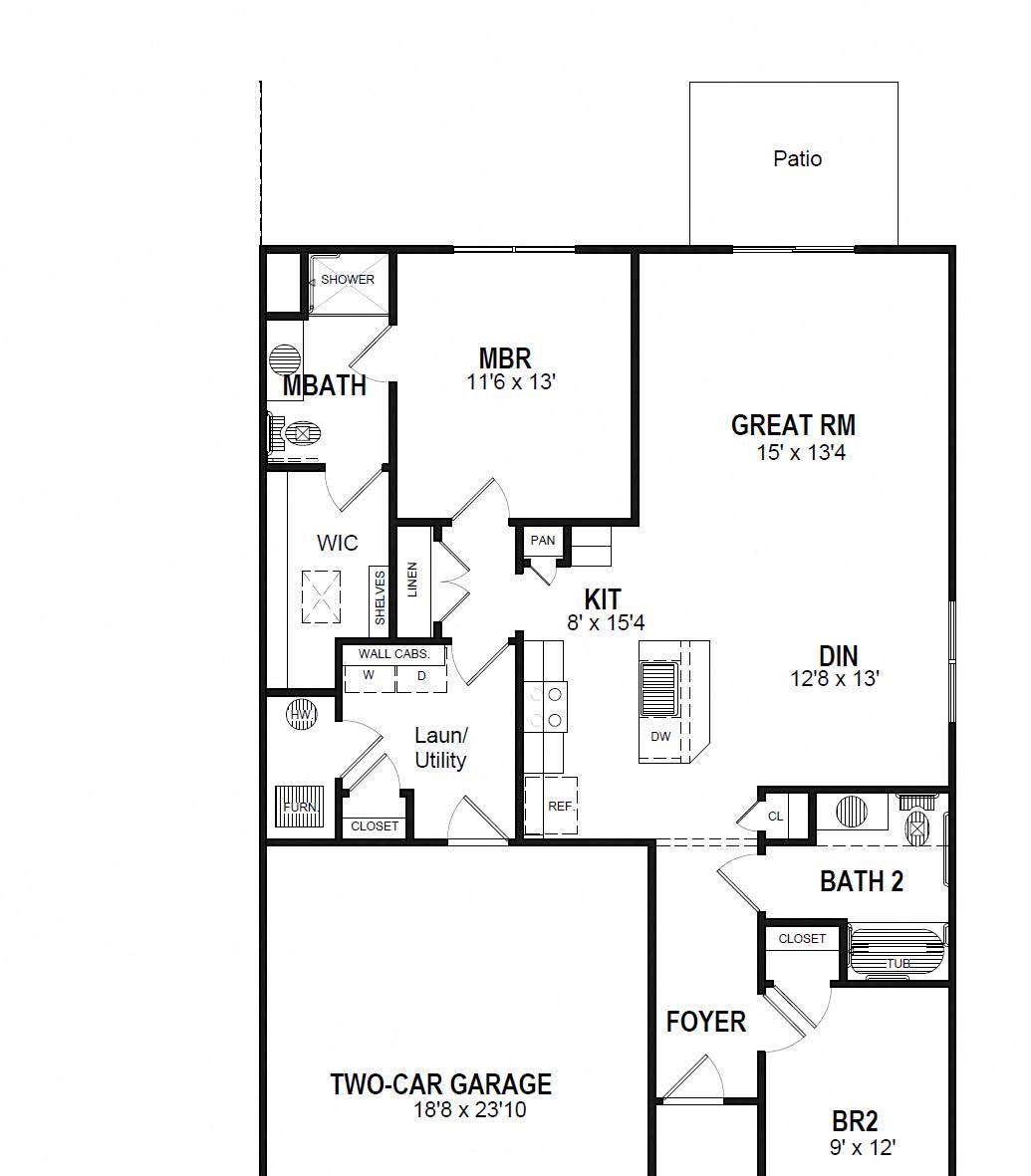 Two Bedroom Ranch Two Bedroom Ranch with Garage at Hathaway Meadows Apartments, Farmington, NY